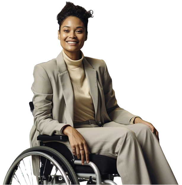 Woman in wheelchair