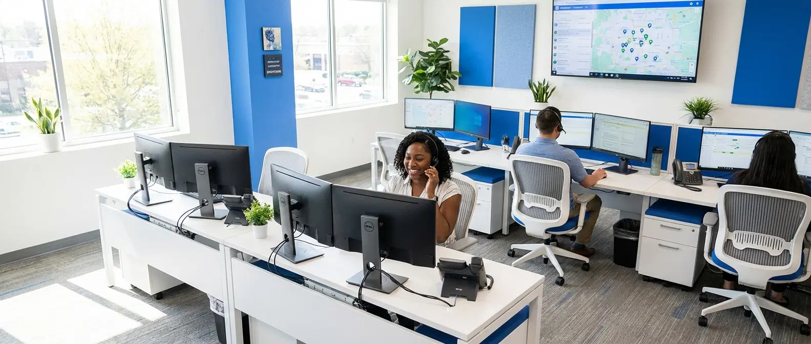 Dream Care Rides dispatch center — friendly staff ready to book your NEMT ride